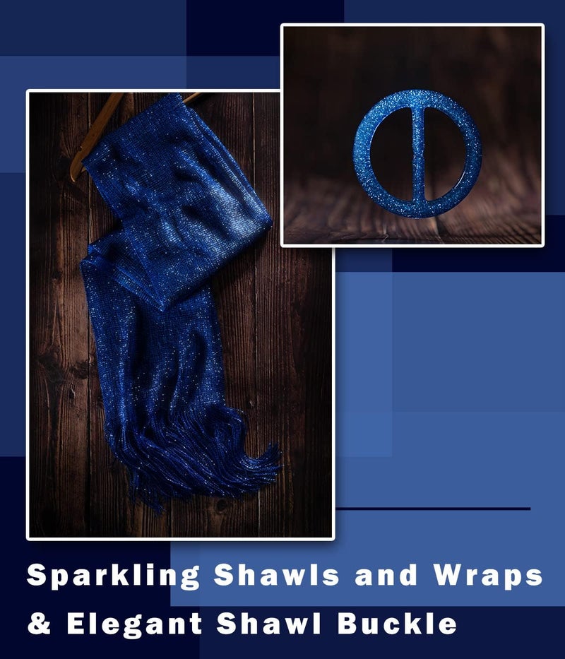KUNINDOME Sparkling Metallic Shawls and Wraps with Buckle,for Evening Dresses Party Wedding Bride Bridesmaid - Image 1